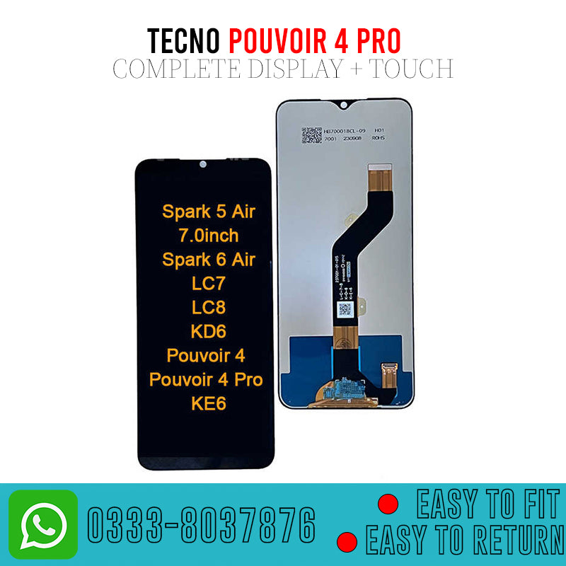 Tecno Pouvoir 4 Pro LCD Panel