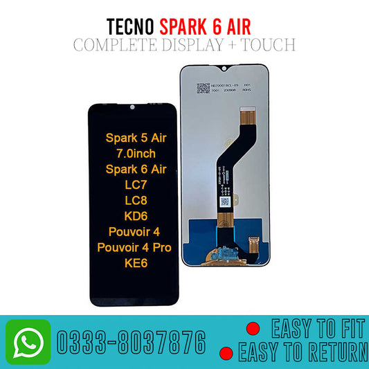 Tecno Spark 6 Air LCD Panel